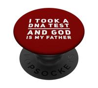 J'Ai Fait Un Test ADN et Dieu est Mon père Christianisme Christ PopSockets PopGrip Adhésif