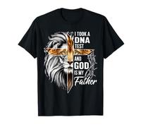 J'Ai Fait Un Test ADN et Dieu est Mon père Lion Jesus Christian T-Shirt