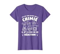 J'Ai Fait Une Blague sur La Chimie T-Shirt, Femme, Violet Chiné, XL