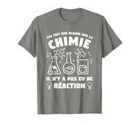 J'Ai Fait Une Blague sur La Chimie T-Shirt, Homme, Vert Kaki chiné, L
