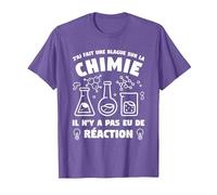 J'Ai Fait Une Blague sur La Chimie T-Shirt, Homme, Violet Chiné, L