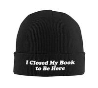 J'Ai Fermé Mon Livre pour Être Ici Bonnet en Tricot Mode Bonnet Hiver Respirant Chapeau pour Homme Ski Course À Pied