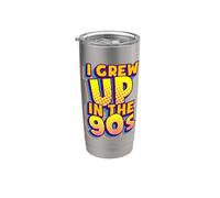 J'ai grandi dans les années 90, rétro, nostalgie, style rétro Gobelet isotherme en acier inoxydable double paroi