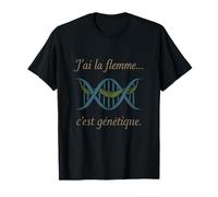 J'ai la flemme c'est genetique - Humour ADN Vintage T-Shirt