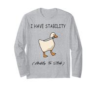 J'ai la stabilité et la capacité de poignarder Funny Duck Pun Manche Longue