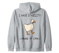 J'ai la stabilité et la capacité de poignarder Funny Duck Pun Sweat à Capuche