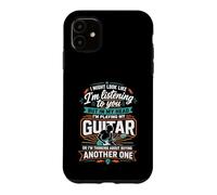 J'Ai l'air d'écouter mais dans ma tête Je Joue de la Guitare Coque pour iPhone 11