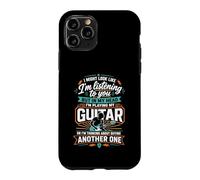 J'Ai l'air d'écouter mais dans ma tête Je Joue de la Guitare Coque pour iPhone 11 Pro