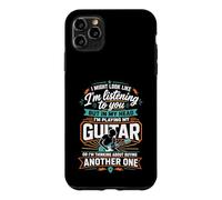 J'Ai l'air d'écouter mais dans ma tête Je Joue de la Guitare Coque pour iPhone 11 Pro Max