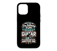 J'Ai l'air d'écouter mais dans ma tête Je Joue de la Guitare Coque pour iPhone 12/12 Pro