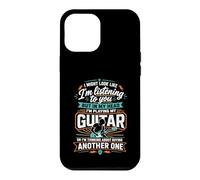 J'Ai l'air d'écouter mais dans ma tête Je Joue de la Guitare Coque pour iPhone 12 Pro Max