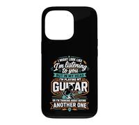 J'Ai l'air d'écouter mais dans ma tête Je Joue de la Guitare Coque pour iPhone 13 Pro