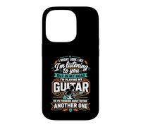 J'Ai l'air d'écouter mais dans ma tête Je Joue de la Guitare Coque pour iPhone 14 Pro