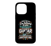 J'Ai l'air d'écouter mais dans ma tête Je Joue de la Guitare Coque pour iPhone 14 Pro Max