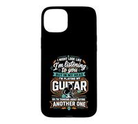 J'Ai l'air d'écouter mais dans ma tête Je Joue de la Guitare Coque pour iPhone 15 Plus