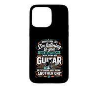 J'Ai l'air d'écouter mais dans ma tête Je Joue de la Guitare Coque pour iPhone 15 Pro Max