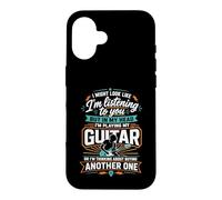 J'Ai l'air d'écouter mais dans ma tête Je Joue de la Guitare Coque pour iPhone 16