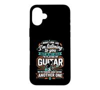 J'Ai l'air d'écouter mais dans ma tête Je Joue de la Guitare Coque pour iPhone 16 Plus