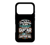 J'Ai l'air d'écouter mais dans ma tête Je Joue de la Guitare Coque pour iPhone 17 Pro