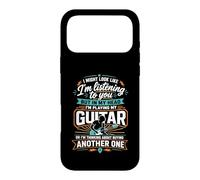 J'Ai l'air d'écouter mais dans ma tête Je Joue de la Guitare Coque pour iPhone 17 Pro Max