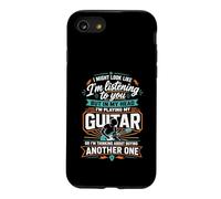 J'Ai l'air d'écouter mais dans ma tête Je Joue de la Guitare Coque pour iPhone SE (2020) / 7/8