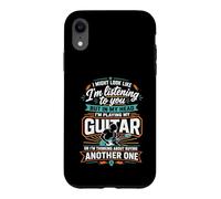 J'Ai l'air d'écouter mais dans ma tête Je Joue de la Guitare Coque pour iPhone XR