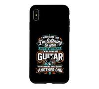 J'Ai l'air d'écouter mais dans ma tête Je Joue de la Guitare Coque pour iPhone XS Max