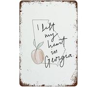 J'ai laissé mon cœur dans une décoration murale originale pour une pendaison de crémaillère ou un déménagement. Décoration vintage amusante pour la maison : plaques en métal, idéales pour les bars (2