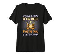 J'Ai Le Corps d'un Dieu Maillot Homme Comique Bouddha T-Shirt Haut de Gamme