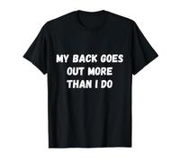 J'Ai Le Dos Plus Mal Que Je ne Le Fais Un Vieux Dicton drôle T-Shirt Graphique avec Valeur, Homme, Noir, S