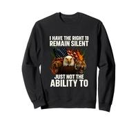 J'Ai Le Droit de Garder Le Silence, mème Patriotique Amusant de la génération Z Sweatshirt