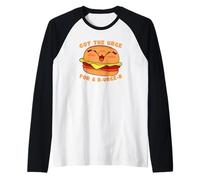 J'Ai l'envie de B-Urge-R Cute Burger Pun Manche Raglan