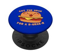 J'Ai l'envie de B-Urge-R Cute Burger Pun PopSockets PopGrip Adhésif