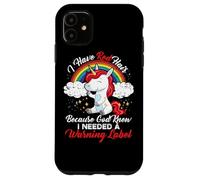 J'Ai Les Cheveux Roux Parce Que Dieu savait Que J'avais Besoin d'une étiquette d'avertissement Coque pour iPhone 11