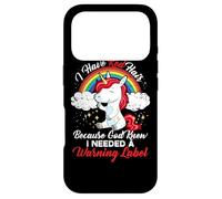 J'Ai Les Cheveux Roux Parce Que Dieu savait Que J'avais Besoin d'une étiquette d'avertissement Coque pour iPhone 17 Pro