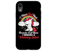 J'Ai Les Cheveux Roux Parce Que Dieu savait Que J'avais Besoin d'une étiquette d'avertissement Coque pour iPhone XR