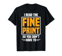 J'Ai lu The Fine Print Contract Specialist T-Shirt