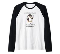 J'Ai Mal au Ventre et Je suis en colère Contre Le Mignon Pingouin du Gouvernement Manche Raglan