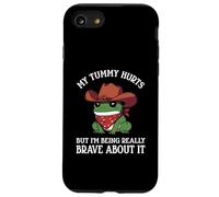 J'Ai Mal au Ventre mais Je suis courageuse à ce Sujet Funny Frog Meme Coque pour iPhone SE (2020) / 7/8