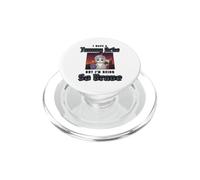 J'Ai Mal au Ventre mais Je suis si courageuse Cat Meme PopSockets PopGrip pour MagSafe
