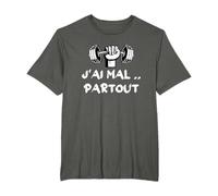 J'ai Mal Partout Humour Workout Wod Cadeau Fitness Training T-Shirt