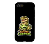 J'Ai mangé Le Jeu de Mots Amusant végétalien en Forme de Dino des Carbivores Coque pour iPhone SE (2020) / 7/8