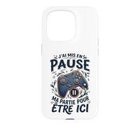 J'Ai Mis en Pause Ma Partie Manette Gamer Humour Gaming Coque pour iPhone 15 Pro