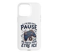 J'Ai Mis en Pause Ma Partie Manette Gamer Humour Gaming Coque pour iPhone 15 Pro Max