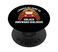 J'Ai mis en Pause Mon Jeu pour débloquer Un Dialogue maladroit Thanksgiving PopSockets PopGrip Adhésif