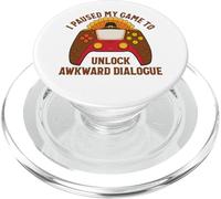 J'Ai mis en Pause Mon Jeu pour débloquer Un Dialogue maladroit Thanksgiving PopSockets PopGrip pour MagSafe