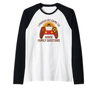J'Ai mis en Pause Mon Jeu pour Dodge Family Questions Thanksgiving Manche Raglan