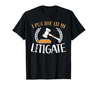 J'Ai mis la lumière dans Le Dossier Juge du contentieux Avocat Justice T-Shirt Graphique avec Valeur, Homme, Noir, S