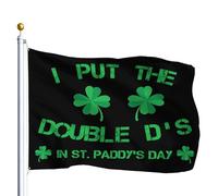 J'Ai Mis Les Doubles D Dans La Saint-Patrick Bannière 90X150Cm Suspendre Éclatantes Bannières Drapeaux De Maison Pour Fêtes Chambres Vacances