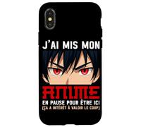 J'Ai Mis Mon Anime en Pause Manga Japonais Otaku Coque pour iPhone X/XS